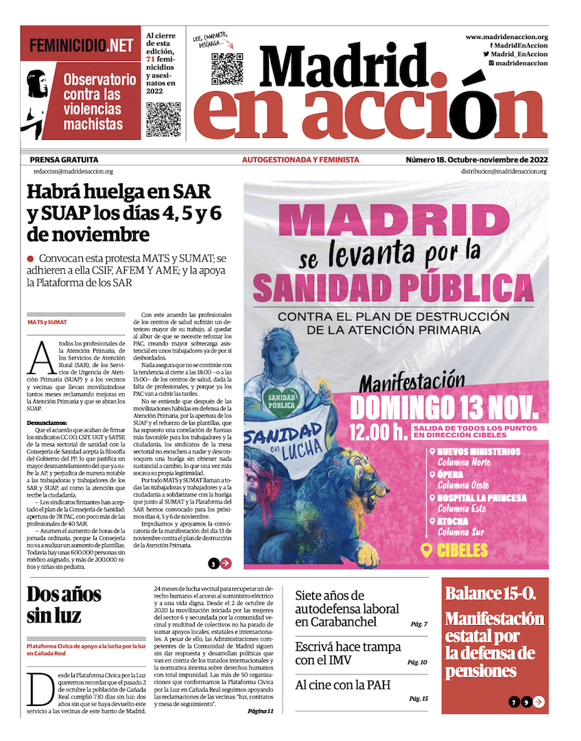 Madrid en Acción N.º 18 octubre – noviembre 2022