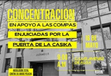 Concentración en apoyo a las Compas enjuiciadas por La Casika de Móstoles