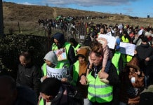 Marcha por el derecho al territorio, a la vivienda y a la vida. Cañada Se Queda